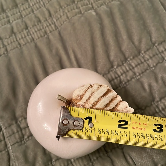 Ceramic Apple with Metal Stem & Leaf Decoration Decor - Picture 9 of 11